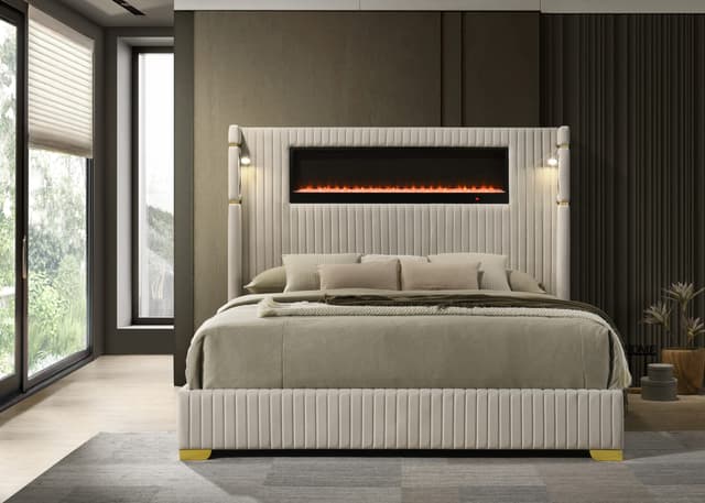 Romance2 Cream Platform Bed — photo 1