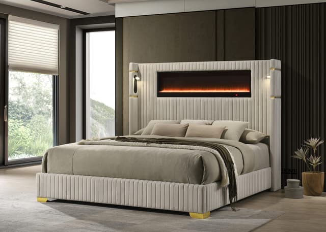 Romance2 Cream Platform Bed — photo 2