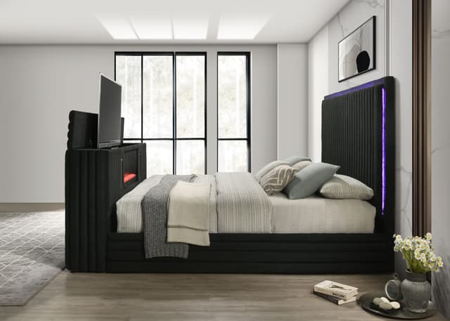 Villa Black Platform Bed - Queen ONLY — photo 2