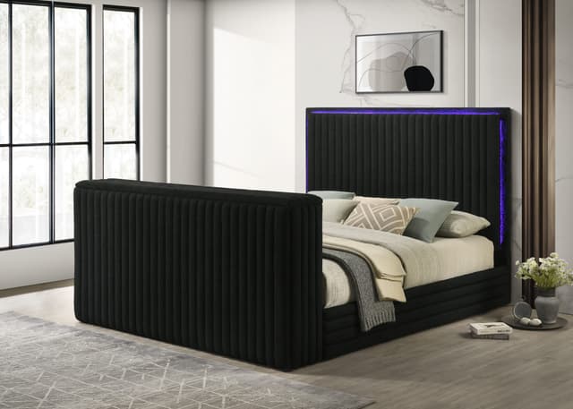 Villa Black Platform Bed - Queen ONLY — photo 3