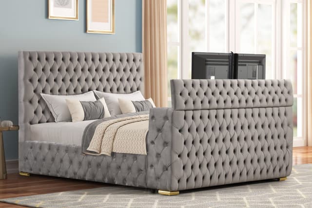 Future Gray Platform Bed — photo 1