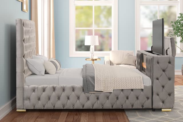 Future Gray Platform Bed — photo 3
