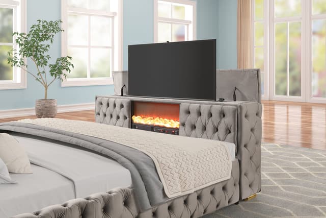 Future Gray Platform Bed — photo 2