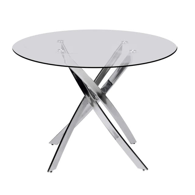 D107 - Gray - Glass Table + 4 Chairs — photo 1