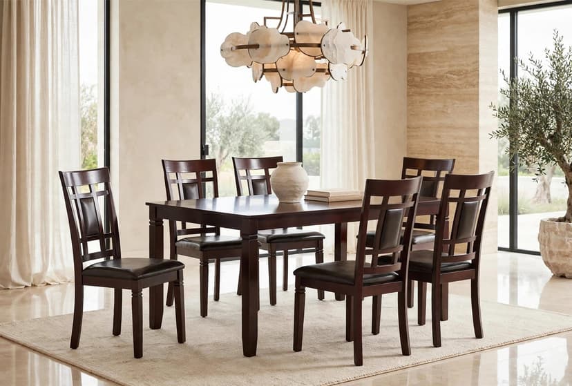 D1020 - Dining Table + 6 Chair Set