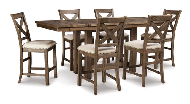 D631 - Counter Height Table + 6 Chairs Set — photo 2