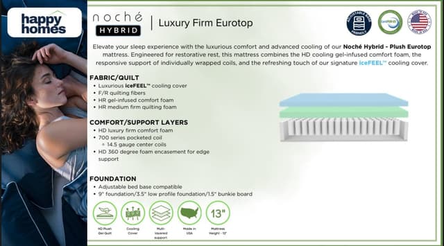 NOCHE LUXURY FIRM 13" HYBRID — photo 3