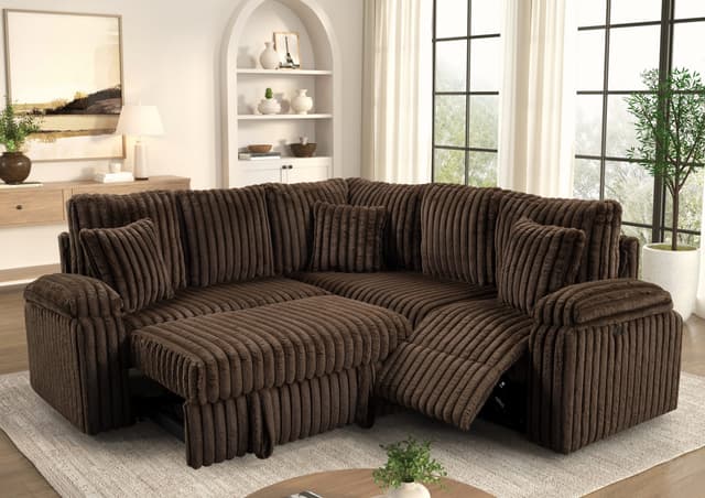 AMIRI Chocolate Power Sectional With Pull-Out Bed — photo 1
