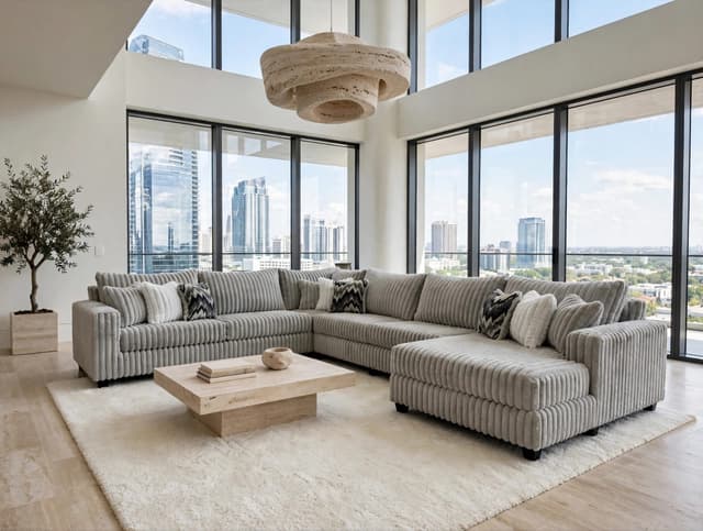 9900 Gray - 4PC Oversized Sectional — photo 3