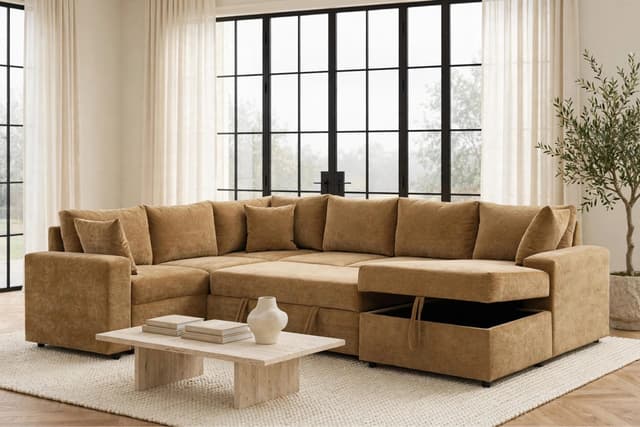 Forever2Latte Sectional With Pull-Out Bed — photo 5