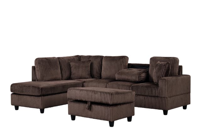 Rocket Chocolate Reversible Sectional — photo 2
