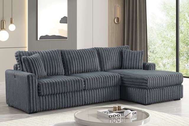 SOL Charcoal Reversible Sectional — photo 1
