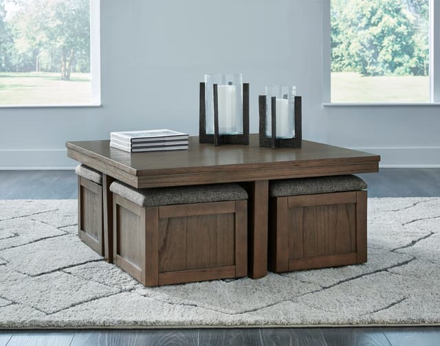 Ashley T738-20 Cocktail Table w/Stools — photo 2