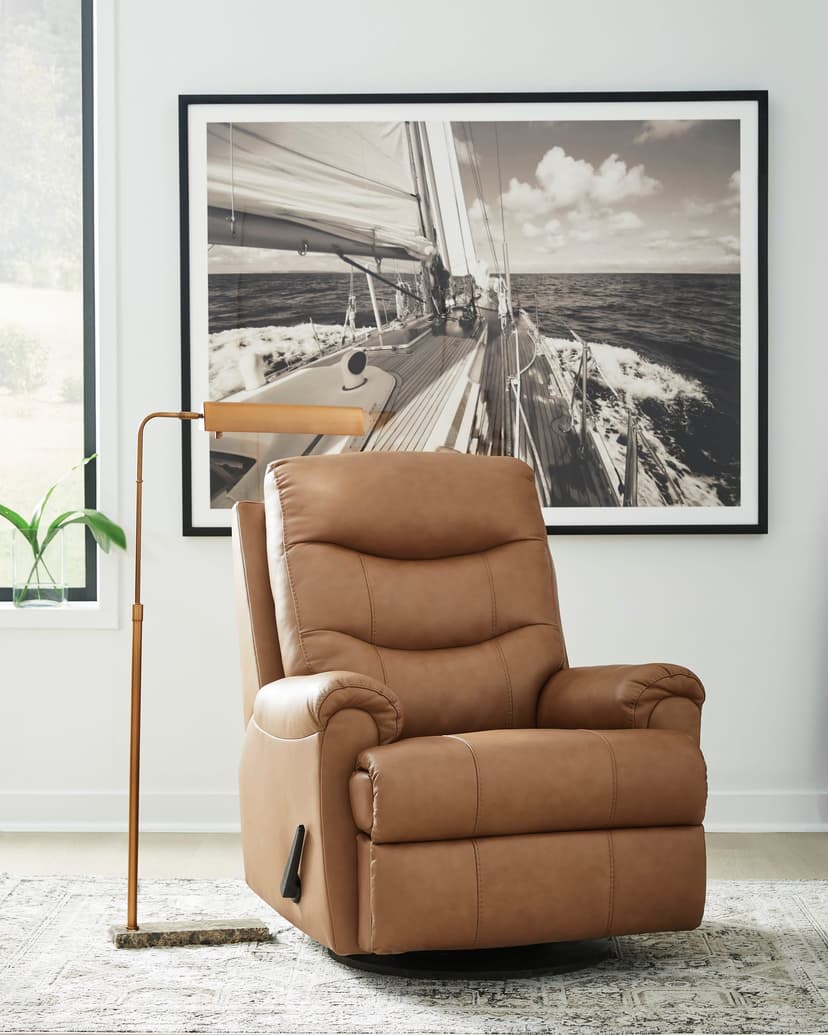 U1340161 - Swivel Glider Recliner (TOP GRAIN LEATHER)