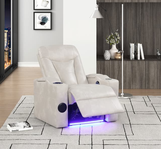 TOPGUN2 Ivory - Power Recliner (Bluetooth Speaker + Led Light) — photo 1
