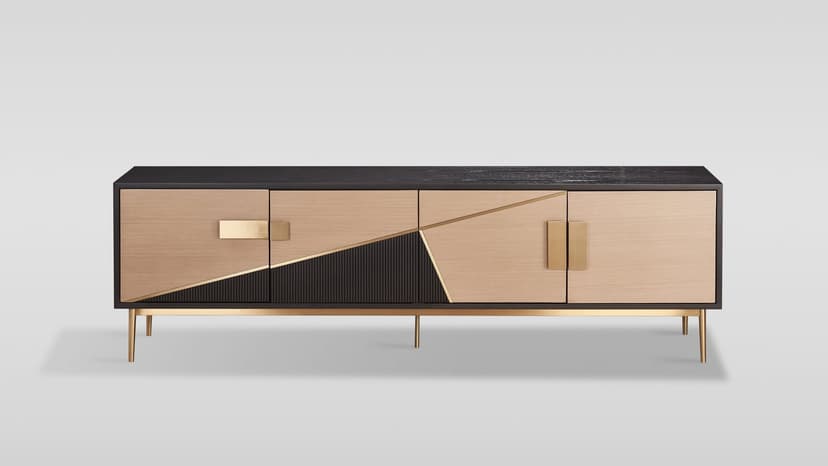 Divolia TV Stand (Black & Grey)