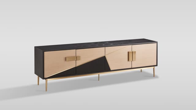 Divolia TV Stand (Black & Grey) — photo 3