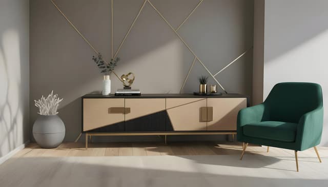 Divolia TV Stand (Black & Grey) — photo 2