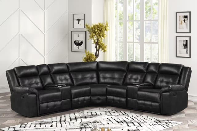 Jacob2 Black - Reclining Sectional — photo 2