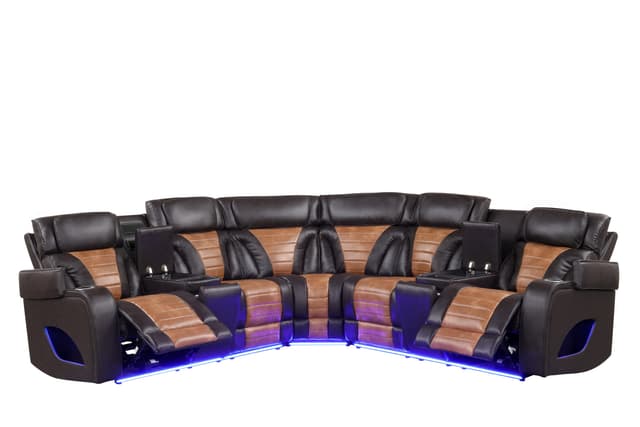 IBIZA POWER/POWER Brown Reclining Sectional — photo 3