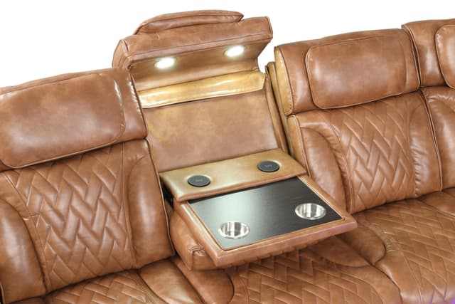 Barcelona Brown Power Reclining Sectional (Power Headrests) — photo 2