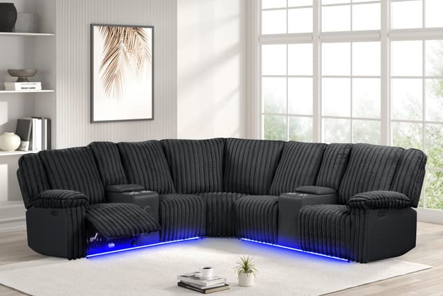 Flash Power Reclining Sectional — photo 6