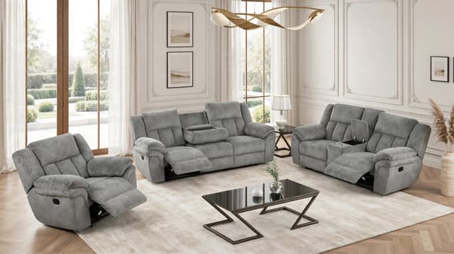 Dallas Gray - 3PC Reclining Set — photo 4