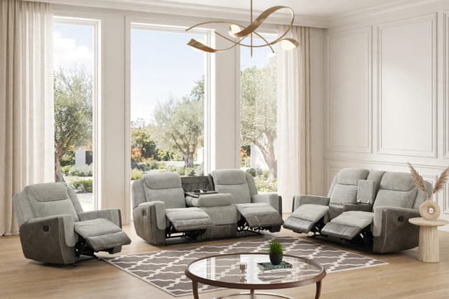 LISA - Gray 3pc Reclining Set — photo 4
