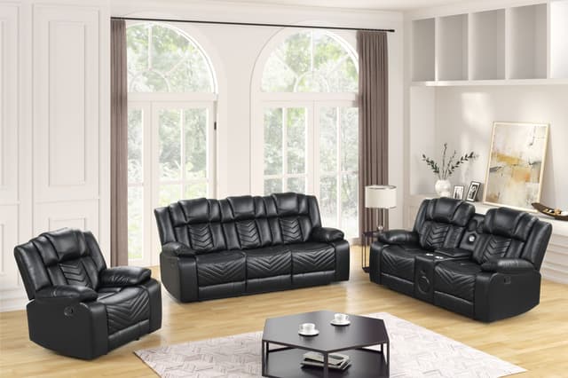 Ace Black - 3PC Reclining Set — photo 1