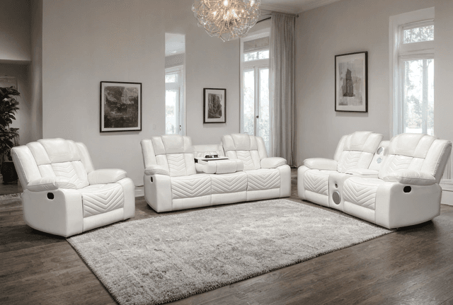 Ace White - 3PC Reclining Set — photo 4