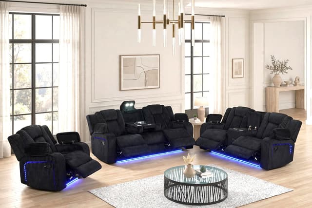 Hulk10 Black - 3PC Reclining Set — photo 6