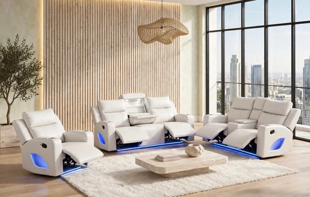 Pinnacle Sand 3PC Reclining Set — photo 6