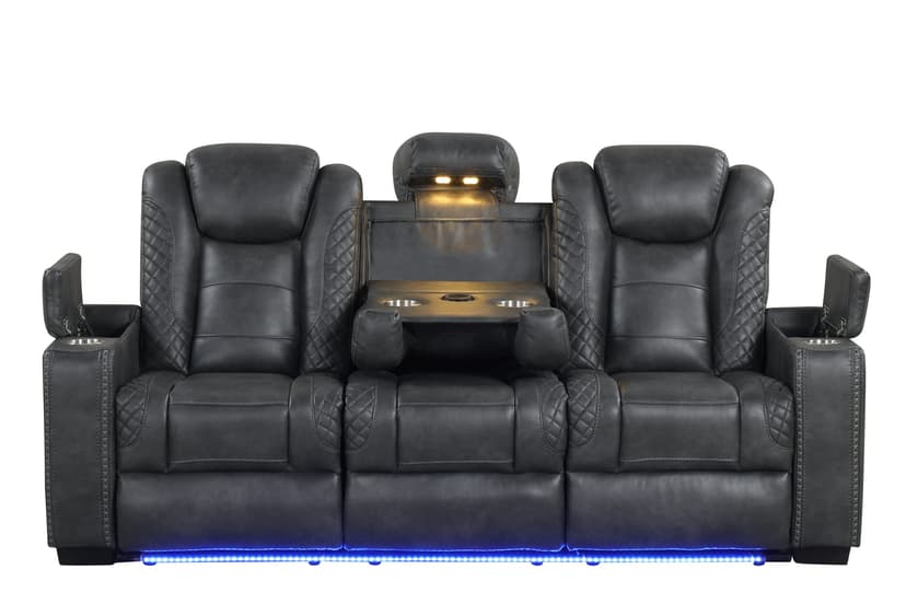 STEFANO30 3PC Reclining Set (Gray)