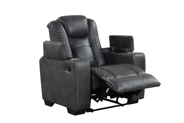 STEFANO30 3PC Reclining Set (Gray) — photo 3