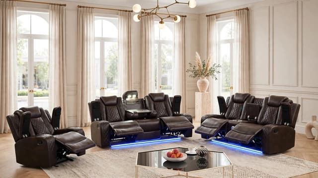 Luz Brown - 3PC Reclining Set — photo 3