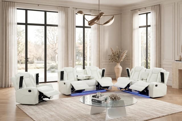 Luz White - 3PC Reclining Set — photo 5