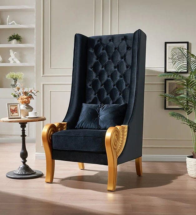 A-CH02 Throne 62.5" Tall (Black) — photo 2