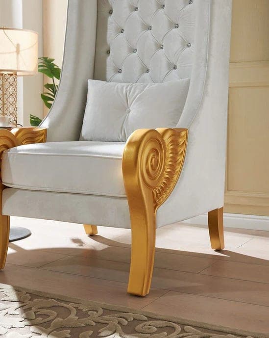 A-CH02 Throne 62.5" Tall (White) — photo 3