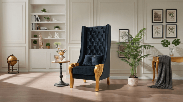 A-CH02 Throne 62.5" Tall (Black) — photo 1