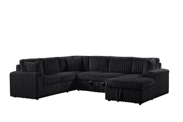Forever Black Sectional With Pull-Out Bed — photo 4