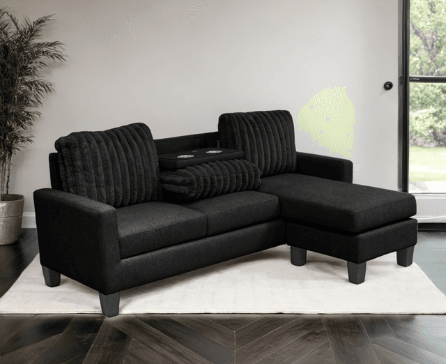 NEYMAR Black - Reversible Sectional — photo 3