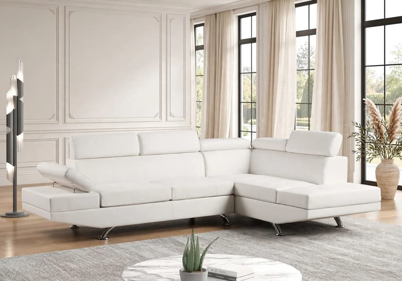 Moderno - Sectional (White)