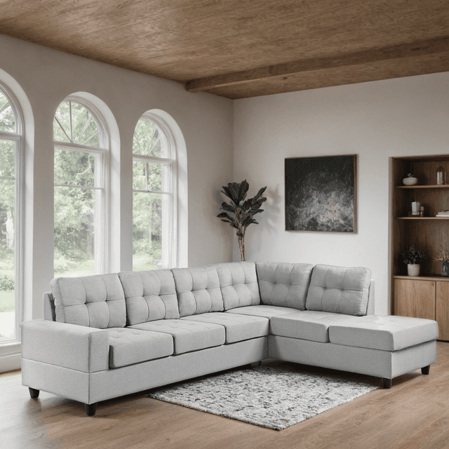 James Light Gray - Reversible Sectional — photo 2