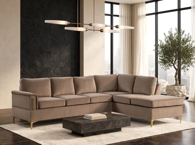 Vogue2 Latte Sectional — photo 2