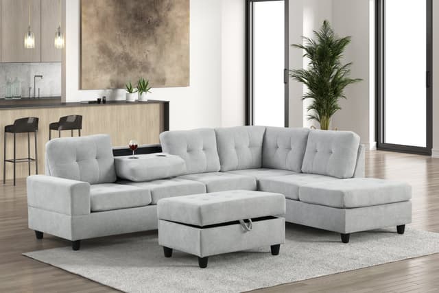 41Heights Reversible Sectional + Ottoman — photo 1