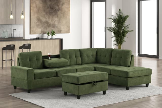 42Heights Reversible Sectional + Ottoman — photo 1