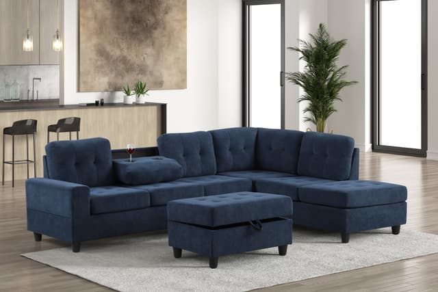 44Heights Reversible Sectional + Ottoman — photo 1