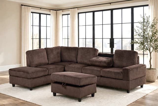 51Heights Reversible Sectional + Ottoman — photo 3