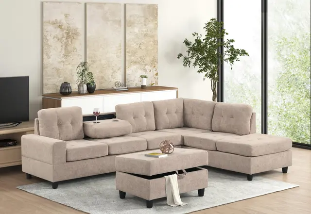 49Heights Reversible Sectional + Ottoman — photo 1