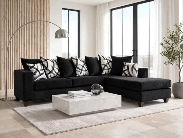 110 - BLACK Sectional — photo 2